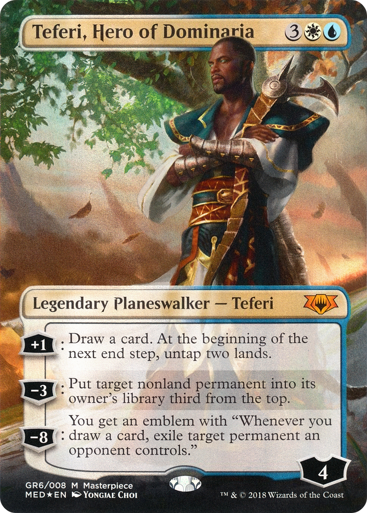 Teferi, Hero of Dominaria (MED-GR6) (Borderless) [Mythic Edition] Foil