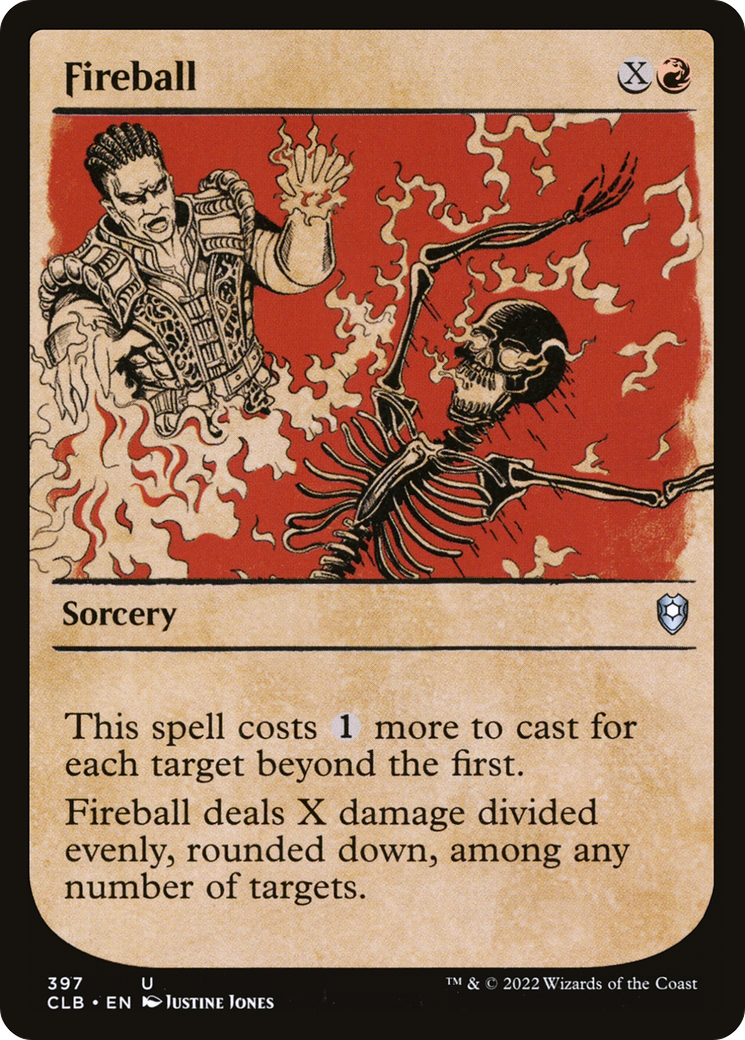 Fireball (Showcase) (CLB-397) [Commander Legends: Battle for Baldur's Gate]