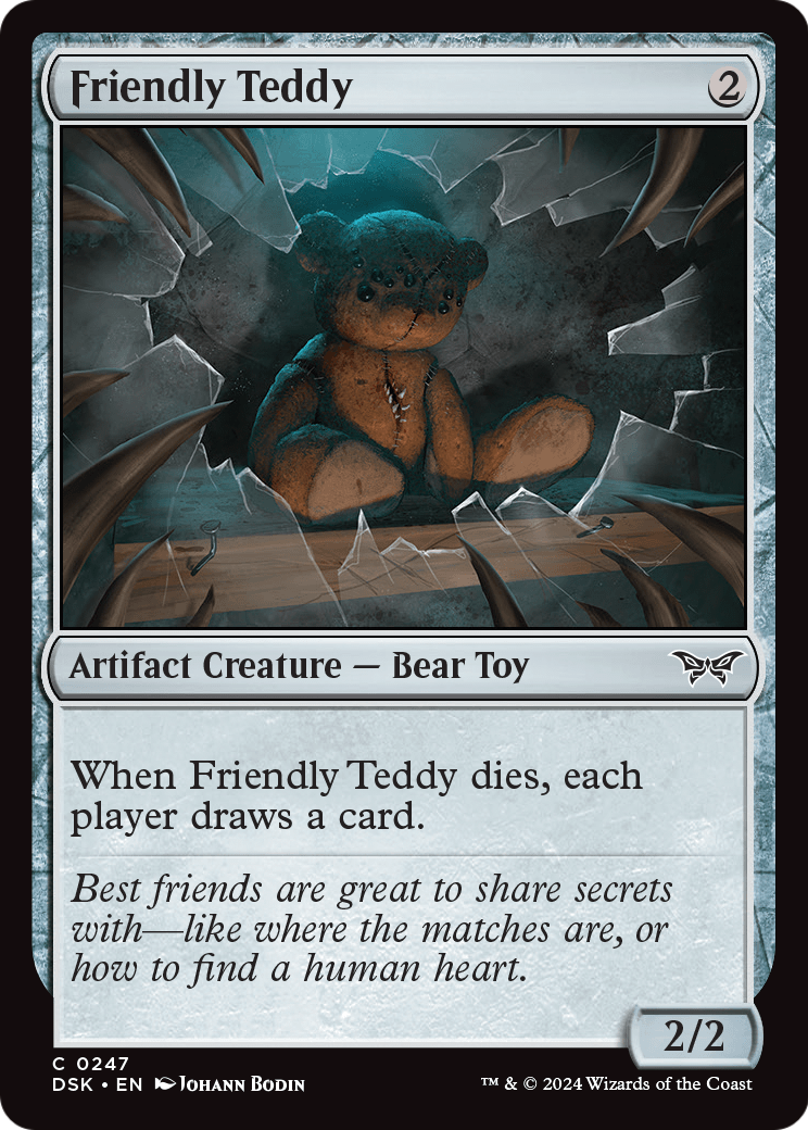 Friendly Teddy (DSK-247) [Duskmourn: House of Horror] Foil