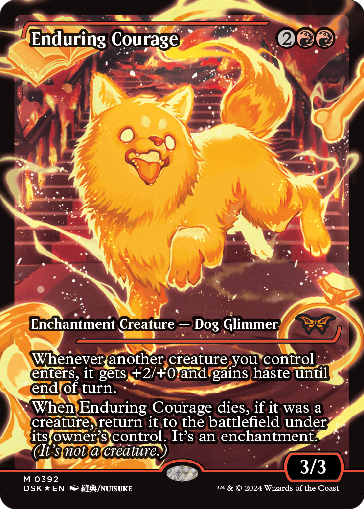 Enduring Courage (Showcase) (DSK-392) [Duskmourn: House of Horror] Foil