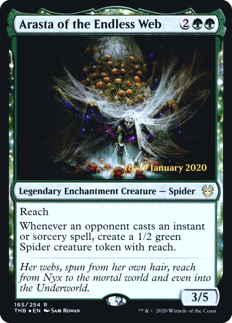 Arasta of the Endless Web (PRE-165S) [Theros Beyond Death Promos] Foil