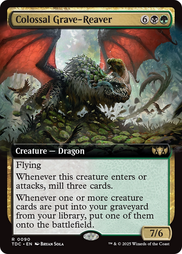 Colossal Grave-Reaver (Extended Art) (TDC-090) [Commander: Tarkir: Dragonstorm]