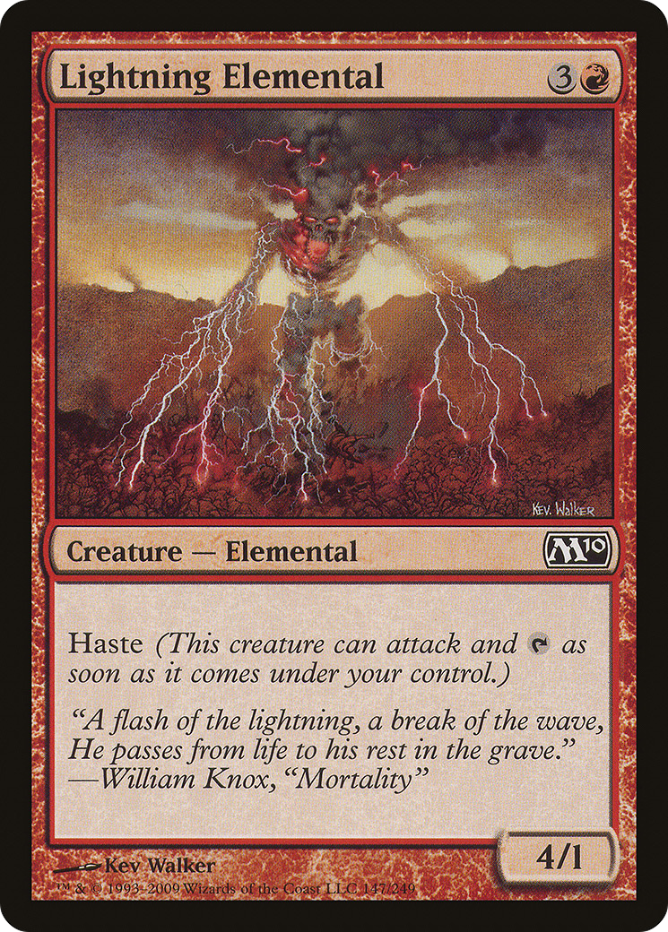 Lightning Elemental (M10-147) [Magic 2010] Foil