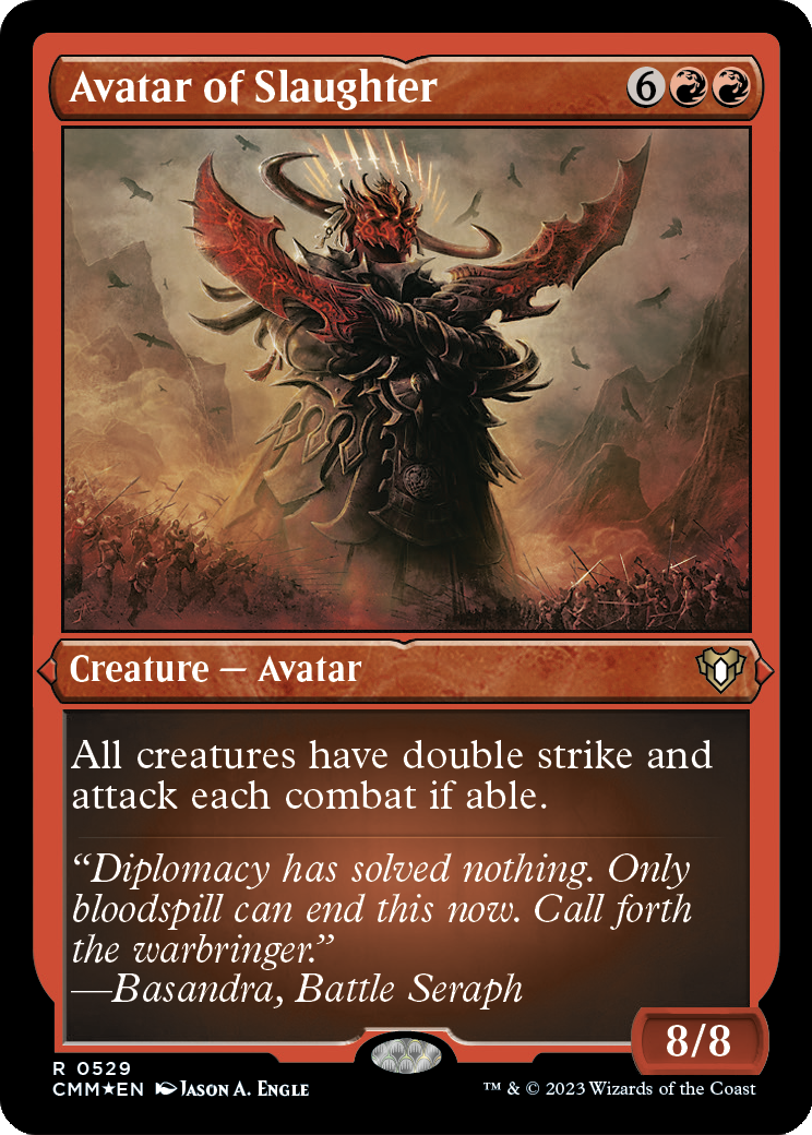 Avatar of Slaughter (Foil Etched) (CMM-529) [Commander Masters] Foil