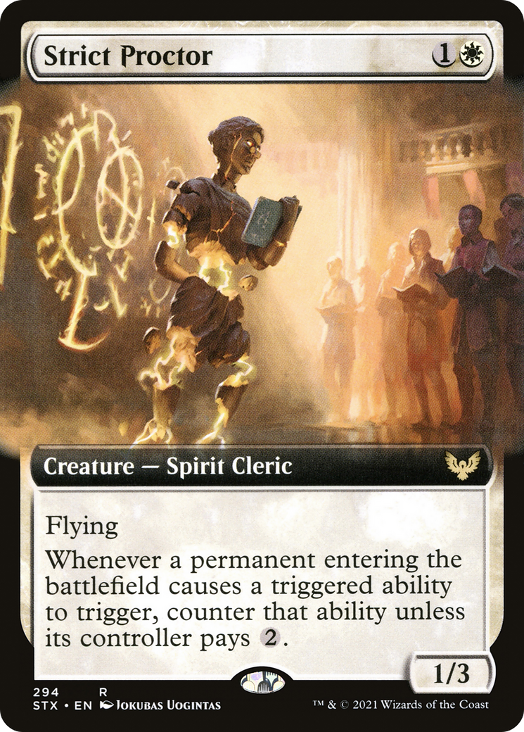 Strict Proctor (Extended Art) (STX-294) [Strixhaven: School of Mages] Foil