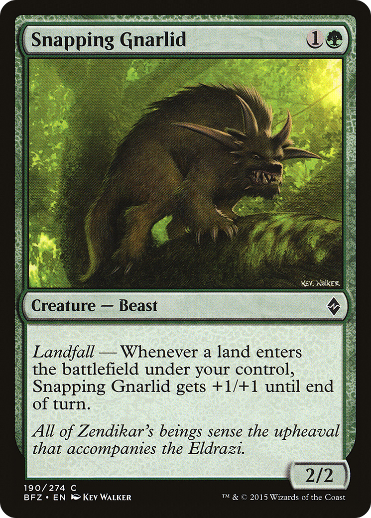 Snapping Gnarlid (BFZ-190) [Battle for Zendikar] Foil