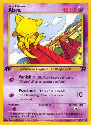 Abra (049/82) [Team Rocket] 1st Edition - Common