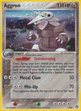 Aggron (1/108) [Power Keepers] Holofoil - Holo Rare
