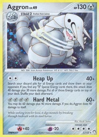 Aggron (1/123) [Mysterious Treasures] Reverse Holofoil - Holo Rare