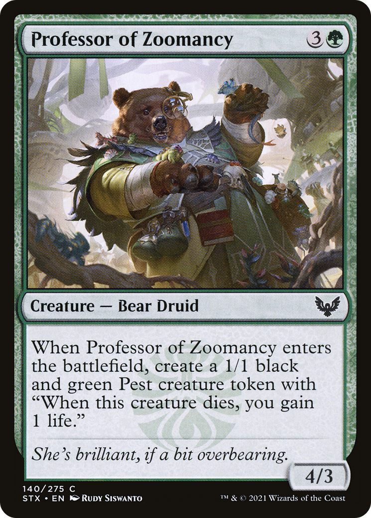 Professor of Zoomancy (STX-140) [Strixhaven: School of Mages] Foil