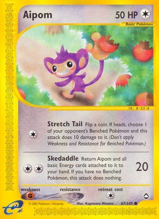 Aipom (067/147) [Aquapolis] - Common
