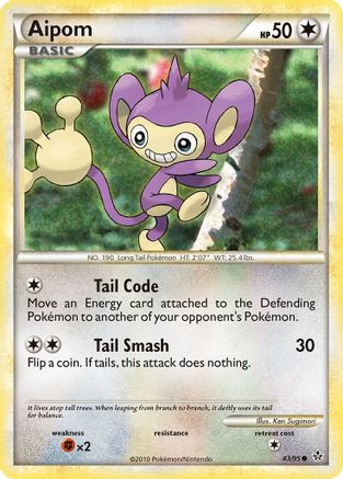 Aipom (43/95) [Unleashed] Reverse Holofoil - Common