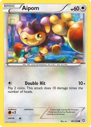 Aipom (099/124) [Dragons Exalted] Reverse Holofoil - Common