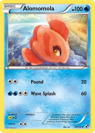 Alomomola (38/114) [Black and White] Reverse Holofoil - Uncommon