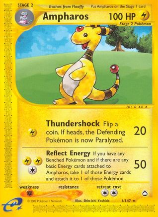Ampharos (1/147) [Aquapolis] Reverse Holofoil - Rare
