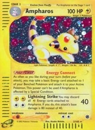 Ampharos (2/165) [Expedition] Holofoil - Holo Rare