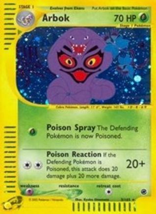Arbok (3/165) [Expedition] Holofoil - Holo Rare