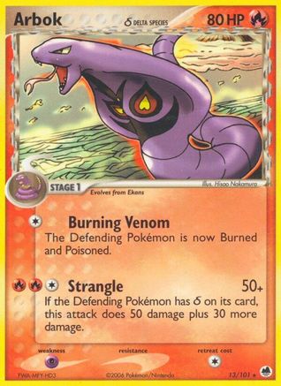 Arbok (Delta Species) (013/101) [Dragon Frontiers] Reverse Holofoil - Rare