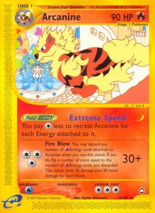 Arcanine (2/147) [Aquapolis] - Rare