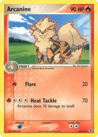 Arcanine (18/112) [FireRed & LeafGreen] Reverse Holofoil - Rare