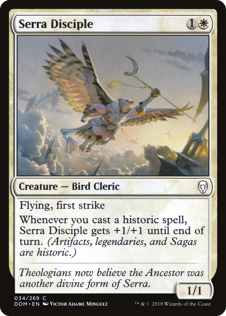 Serra Disciple (DOM-034) [Dominaria] Foil