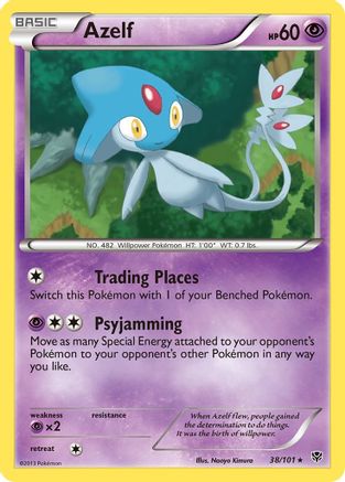 Azelf (38/101) [Plasma Blast] Reverse Holofoil - Rare