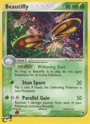 Beautifly (002/109) [Ruby and Sapphire] Reverse Holofoil - Holo Rare