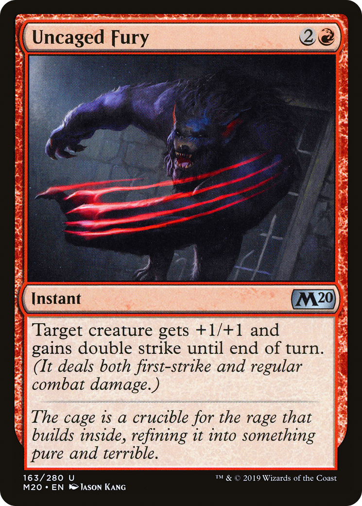 Uncaged Fury (M20-163) [Core Set 2020] Foil