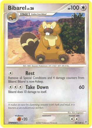 Bibarel (20/130) [Diamond and Pearl] Reverse Holofoil - Rare