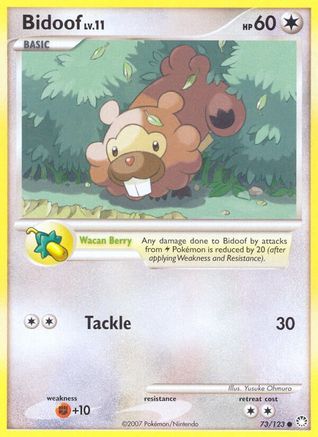 Bidoof (073/123) [Mysterious Treasures] Reverse Holofoil - Common