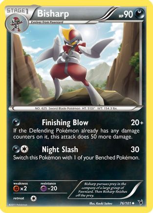 Bisharp (76/101) [Noble Victories] Reverse Holofoil - Uncommon