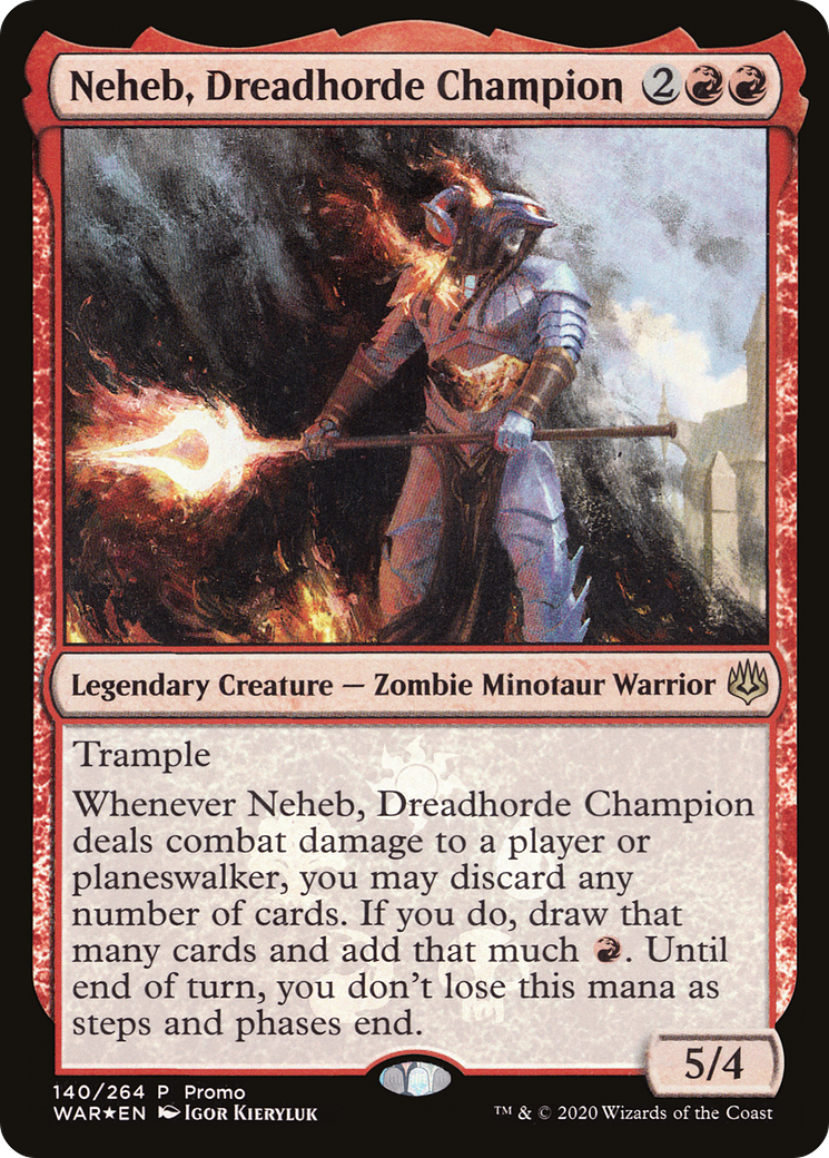 Neheb, Dreadhorde Champion (MEDIA-140) [War of the Spark Promos] Foil