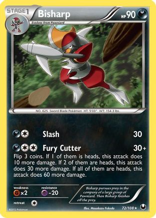 Bisharp (72/108) [Dark Explorers] Reverse Holofoil - Rare