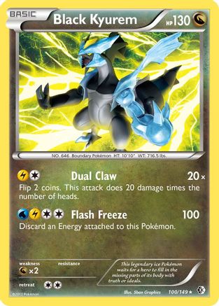 Black Kyurem (100/149) [Boundaries Crossed] Reverse Holofoil - Rare