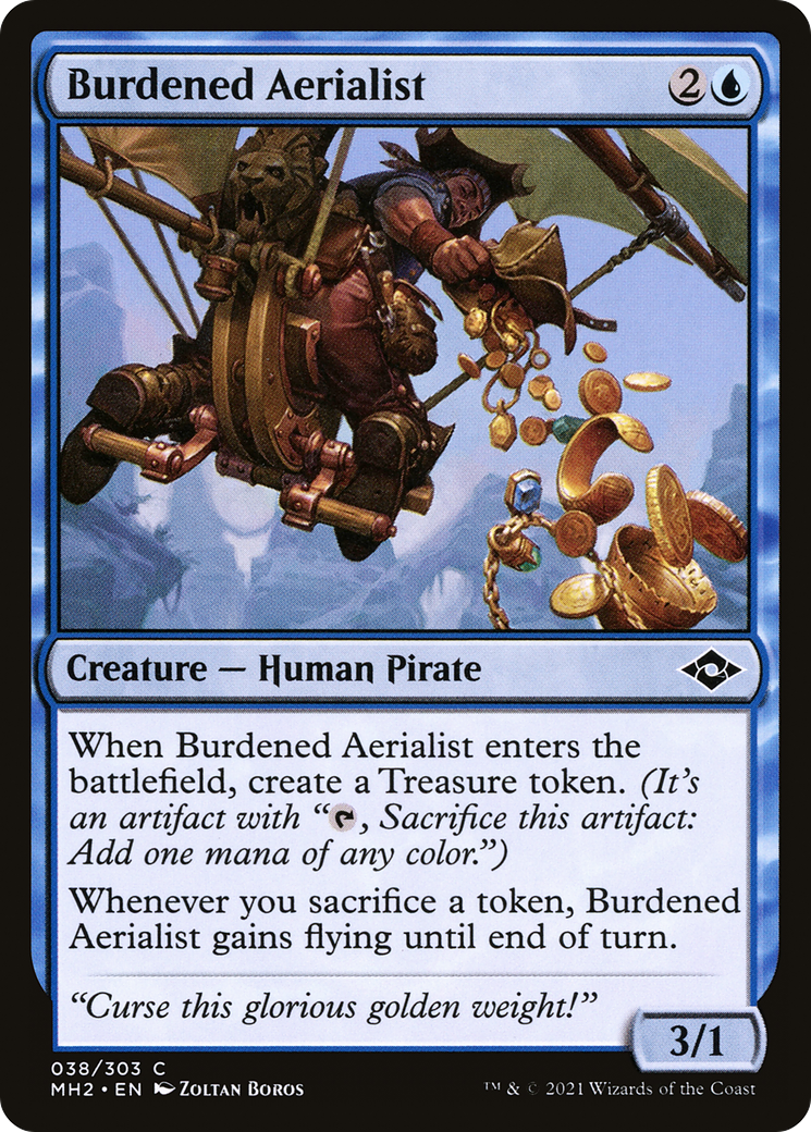 Burdened Aerialist (MH2-038) [Modern Horizons 2] Foil