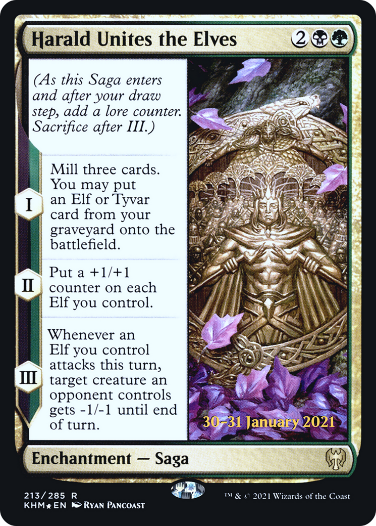Harald Unites the Elves (PRE-213S) [Kaldheim Promos] Foil