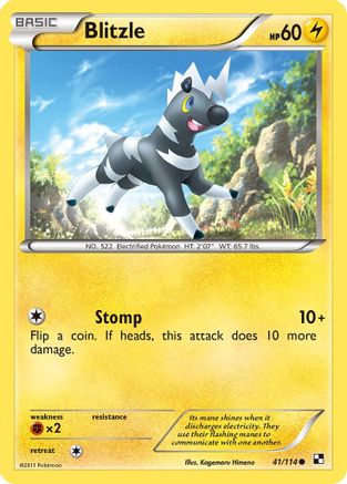 Blitzle (41/114) [Black and White] Reverse Holofoil - Common