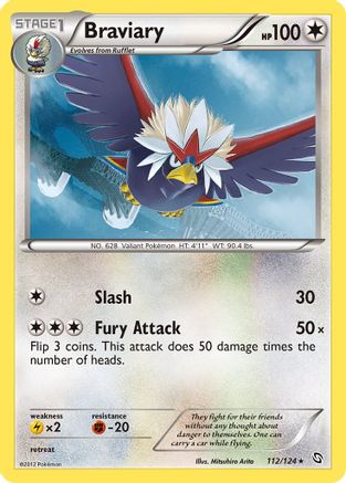 Braviary (112/124) [Dragons Exalted] Reverse Holofoil - Rare