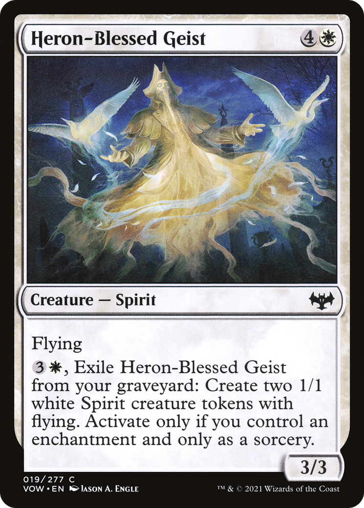 Heron-Blessed Geist (VOW-019) [Innistrad: Crimson Vow] Foil