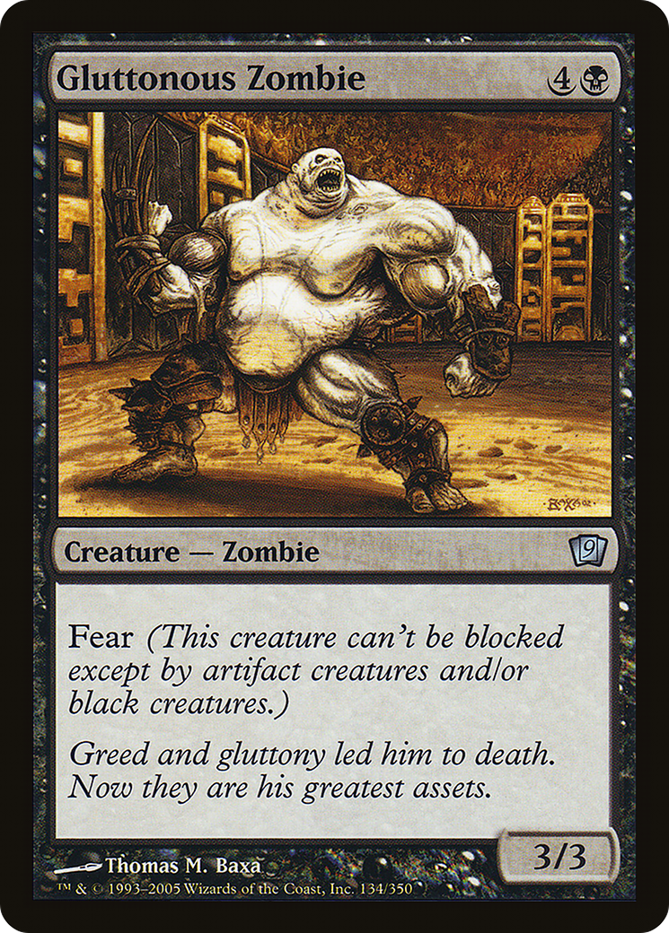 Gluttonous Zombie (9ED-134) [9th Edition] Foil