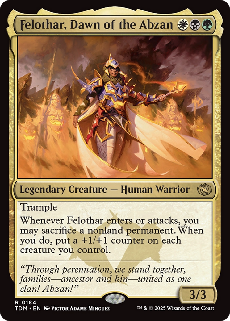 Felothar, Dawn of the Abzan (TDM-184) [Tarkir: Dragonstorm] Foil