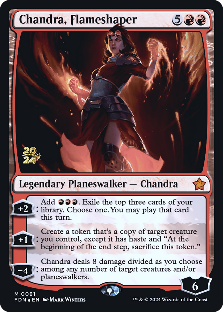Chandra, Flameshaper (PRE-081) [Foundations Promos] Foil