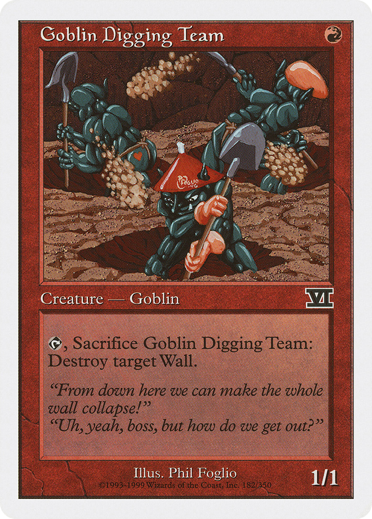 Goblin Digging Team (6ED-182) [Classic Sixth Edition]