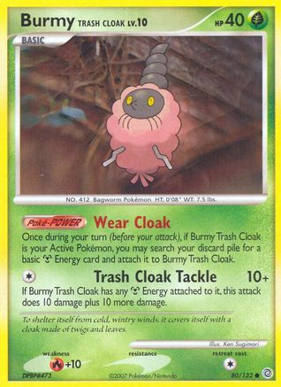 Burmy Trash Cloak (80/132) [Secret Wonders] Reverse Holofoil - Common