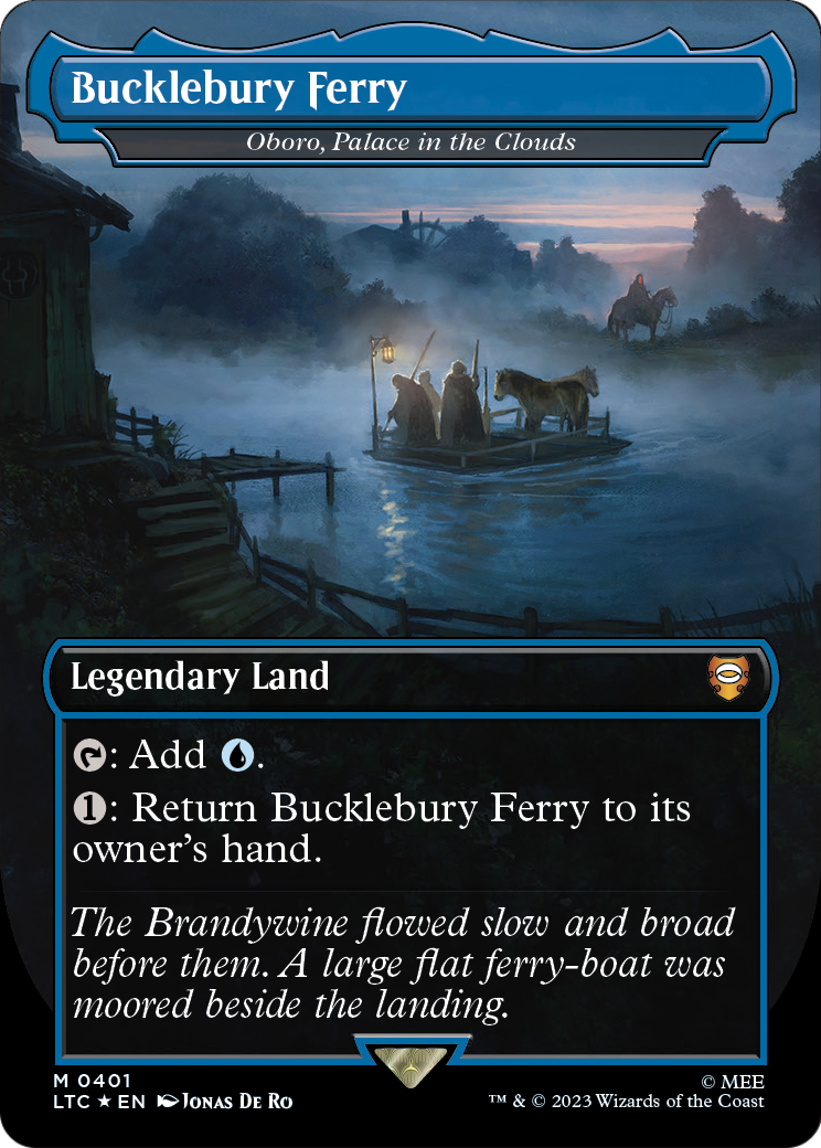 Bucklebury Ferry - Oboro, Palace in the Clouds (Surge Foil) (LTC-401) (Borderless) [Tales of Middle-earth Commander] Foil