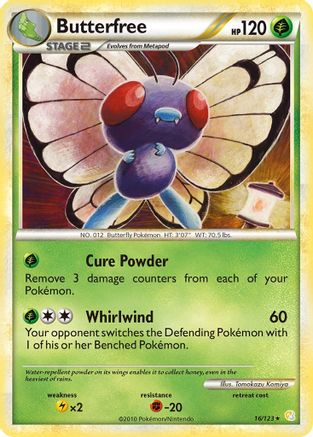 Butterfree (016/123) [HeartGold SoulSilver] Reverse Holofoil - Rare