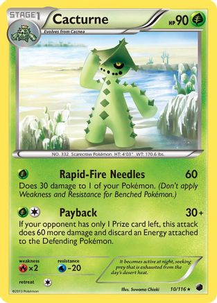 Cacturne (10/116) [Plasma Freeze] Reverse Holofoil - Rare