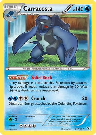 Carracosta (26/101) [Noble Victories] Reverse Holofoil - Rare