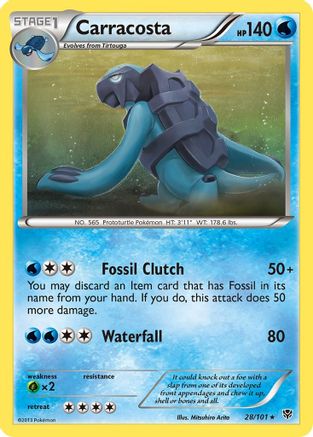 Carracosta (28/101) [Plasma Blast] Reverse Holofoil - Rare