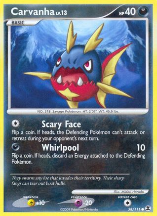 Carvanha (058/111) [Rising Rivals] Reverse Holofoil - Common